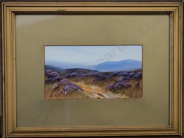CARLISLE, L (19th Cent.) - Scottish Country Lane with Heather Image 1++
