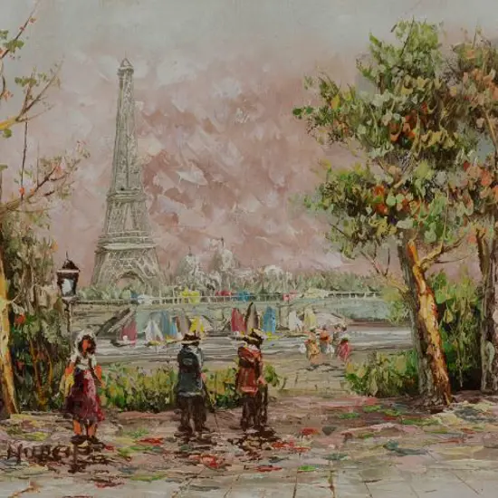 UNKNOWN Artist (A16) - Paris, France - with View of Eiffel Tower