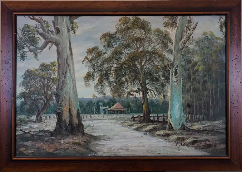 BURNS, H. (Early 20th Cent.) - Australian Bush Image 1++