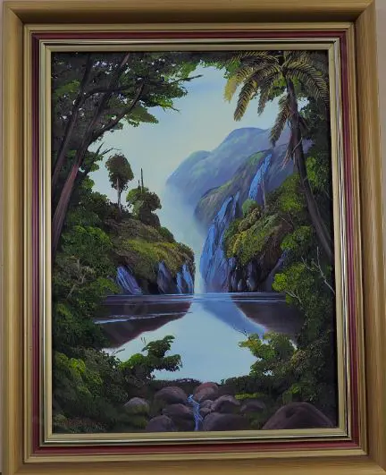 EVANS, Ian (20th Cent.) - Forest Scene with Pool Image 1++