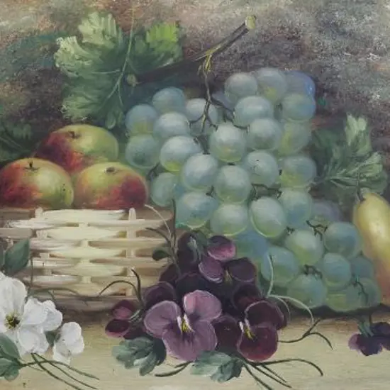 CHESTER, Evelyn (1875-1929) - Still Life with Grapes, Pear & Apples