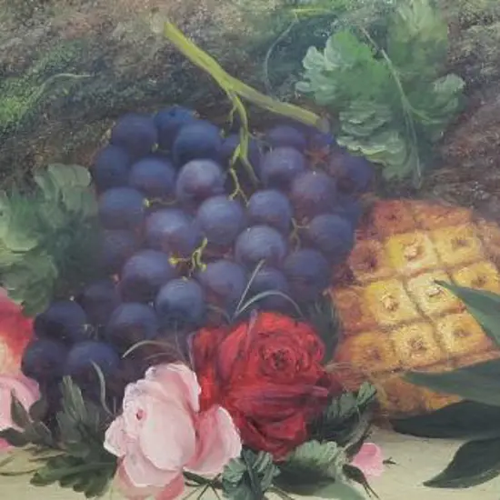 CHESTER, Evelyn (1875-1929) - Still Life with Grapes & Pineapple