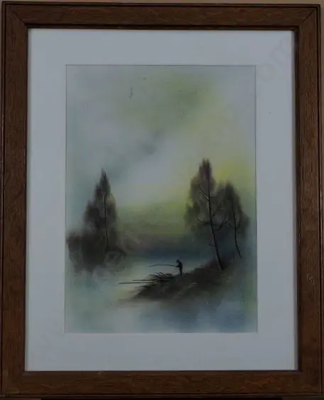 UNKNOWN Artist (A10) - Fisherman on Beach Image 1++