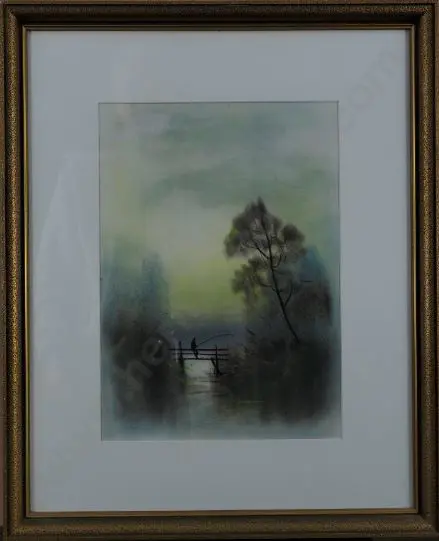 UNKNOWN Artist (A9) - Fisherman on Bridge Image 1++