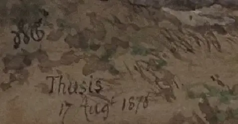 UNKNOWN Artist (A1) - Thusis, En route for Via Mala 17 August 1876 Image 1++