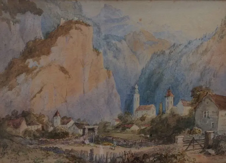 UNKNOWN Artist (A1) - Thusis, En route for Via Mala 17 August 1876 Image 1++