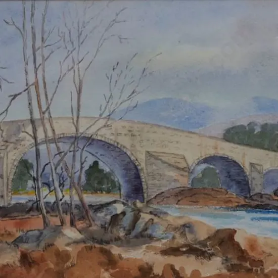 UNKNOWN Artist (A45) - Bridge over River