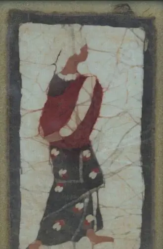 UNKNOWN Artist (A74) - Lady painted on Silk Image 1++