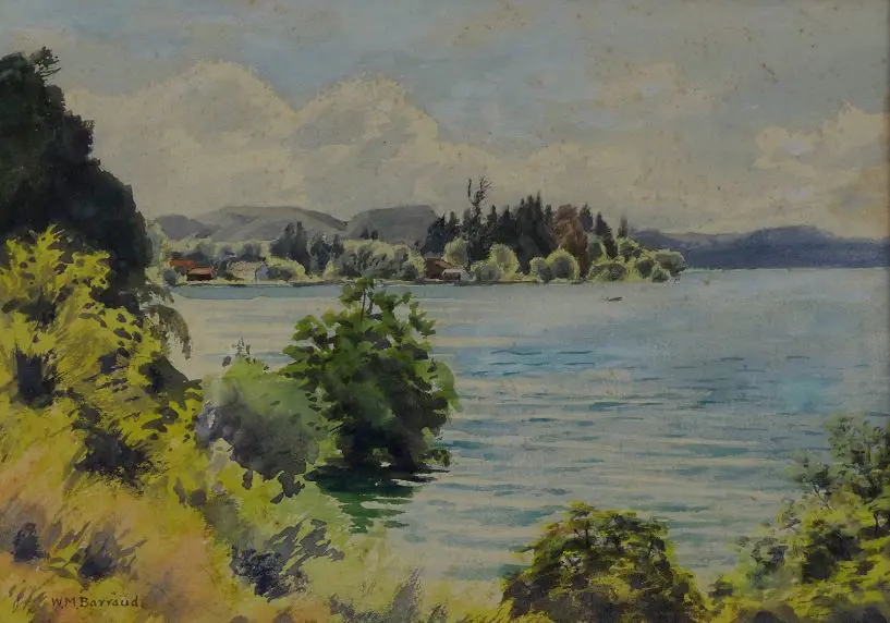 BARRAUD, Willliam Mowbray (1897-1966) - Lake Rotoiti Image 1++