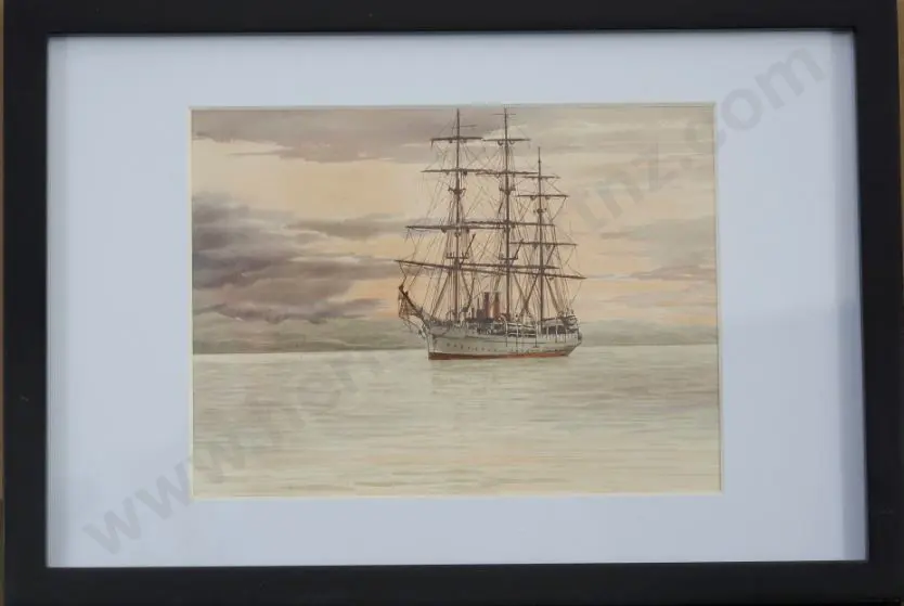 WATKIN, Eric Arthur (1895-1961) - Presidente Sarmiento - Fully rigged sailing ship - 1927 Image 1++