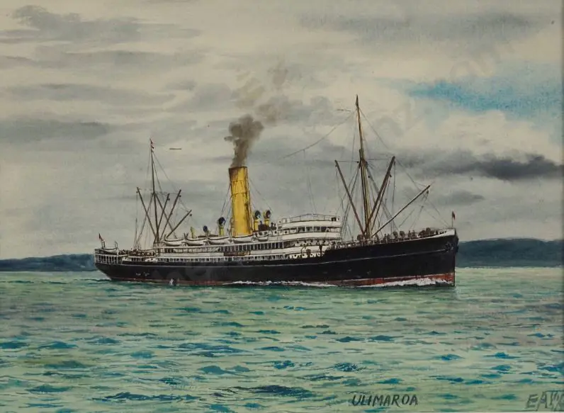 WATKIN, Eric Arthur (1895-1961) - SS Ulimaroa Image 1++