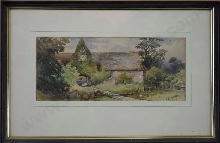 WILSON, E.S. (19th Cent.) - Country Cottage Image 1++