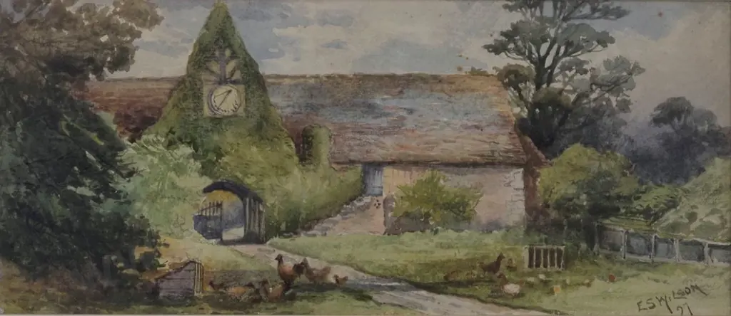 WILSON, E.S. (19th Cent.) - Country Cottage Image 1++