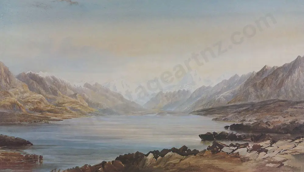 GULLY, John (1819-1888) - Lake Pukaki Image 1++