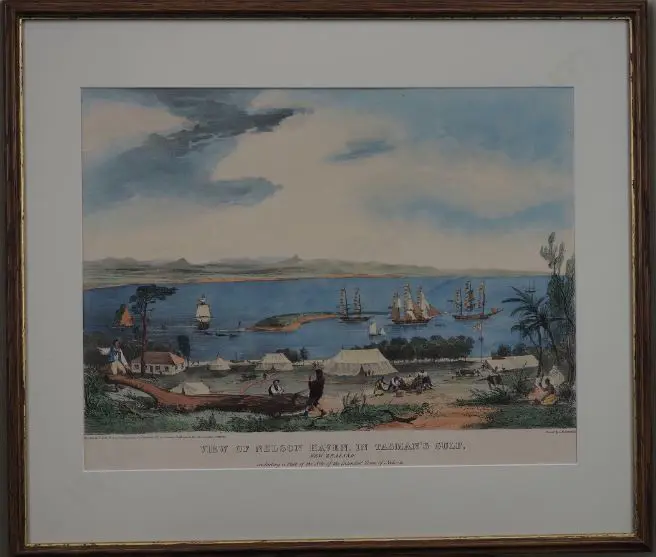 HEAPHY, Charles (1820-1881) - View of Nelson Haven in Tasman's Gulf -1 Image 1++