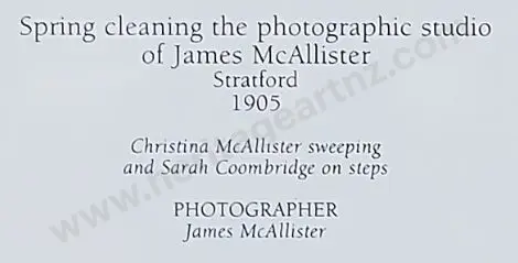 McALLISTER, James (1869-1952) - Spring Cleaning the Photographic Studio of James McAllister, Stratford 1905 Image 1++
