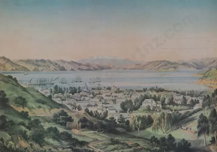 BARRAUD, C.D. (1822-1897) - Wellington Harbour (Limited Edition  print) Image 1++