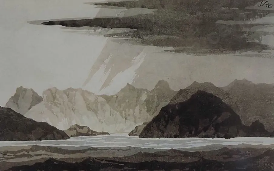 HODGES, William (1744-1797) - The North Entrance to Dusky Bay, 11 May 1773 Image 1++