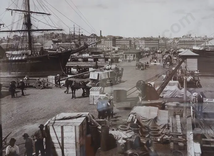 AUCKLAND - Queen Street Wharf -Feb 1904 - Queen Street Wharf - 8 February 1904 Image 1++