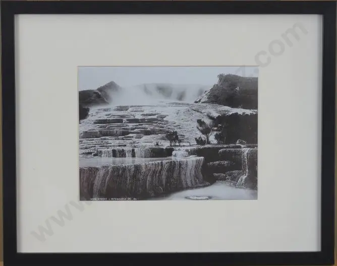 VALENTINE, George (1852-1890) - White Terraces, Lake Rotomahana 1885 Image 1++