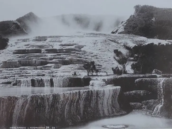 VALENTINE, George (1852-1890) - White Terraces, Lake Rotomahana 1885 Image 1++