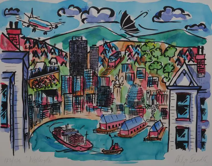 BEADLE, Philip (1959-) - Wellington Harbour Image 1++