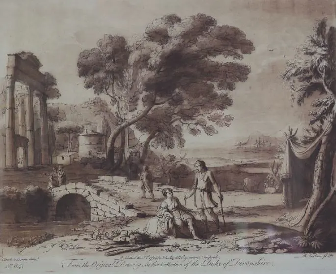 LORRAIN, Claude (1600-1682) - Italianate Ruins with People Image 1++