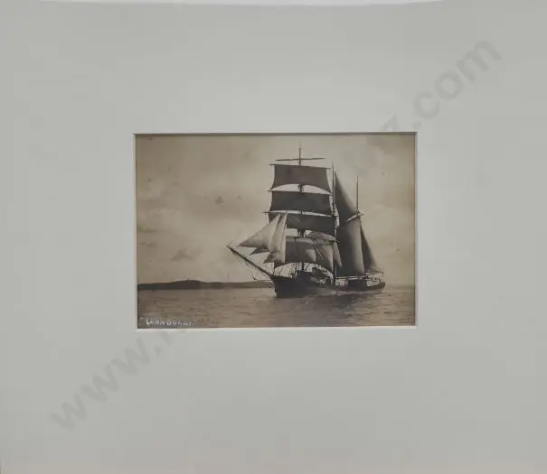 Sailing Ship 'Wanganui' -  c.1890 - Unknown Photographer - A38 - 19th Century Sailing Ship 'Wanganui' c.-1890 Image 1++