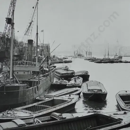 UNKNOWN Photographer (A50) - Thames Barges at London Wharf c.1910