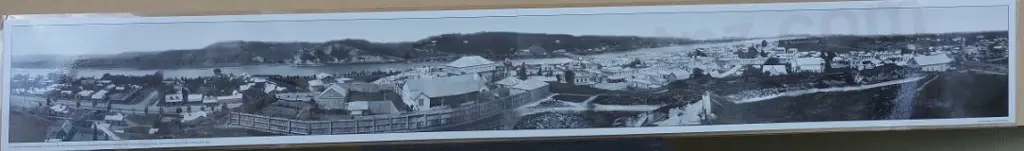 WANGANUI - A Panoramic Photo c.1890 - Panoramic View of Wanganui c.1890 Image 1++