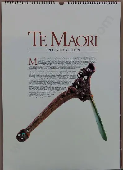 BRAKE, Brian (1928-1988) - Te Maori - Calendar produced by Mobil Oil NZ Image 1++