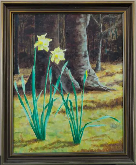 NEWTON, Kenneth Alan (1919-2016) - Spring Flowers in Kowhai Park, Wanganui Image 1++