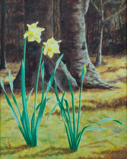 NEWTON, Kenneth Alan (1919-2016) - Spring Flowers in Kowhai Park, Wanganui Image 1++