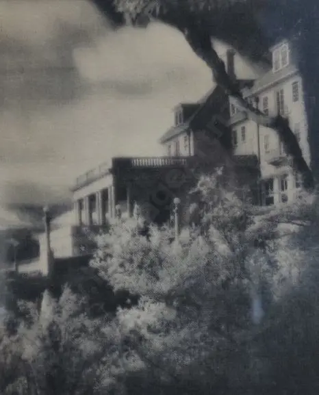 RISBERG, Carl (1903-1972) - "Sunlit Grandeur" Exterior of Chateau Tongariro Image 1++