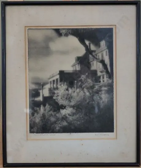 RISBERG, Carl (1903-1972) - "Sunlit Grandeur" Exterior of Chateau Tongariro Image 1++