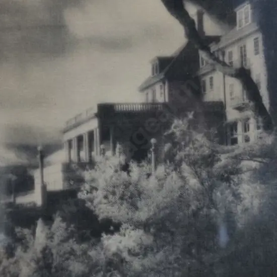 RISBERG, Carl (1903-1972) - "Sunlit Grandeur" Exterior of Chateau Tongariro