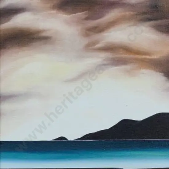 HERSCHEL, Suzanne (20th Cent.) - Coastal Scene with Kapiti Island
