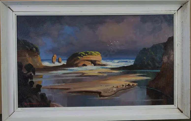 ORANGE, Father David (1940-) - Seashore with Rocks Image 1++