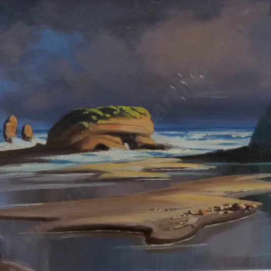 ORANGE, Father David (1940-) - Seashore with Rocks