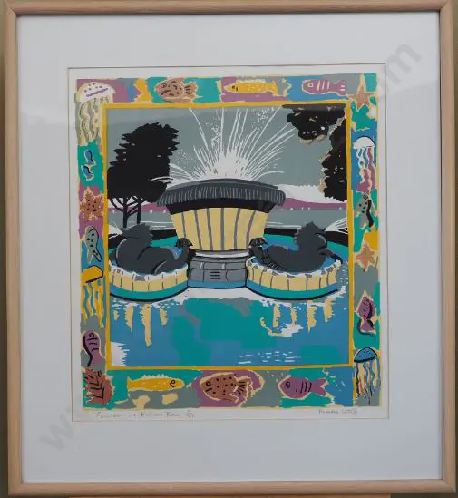 WOLFE, Pamela (1950-) - Fountain at Mission Bay Image 1++