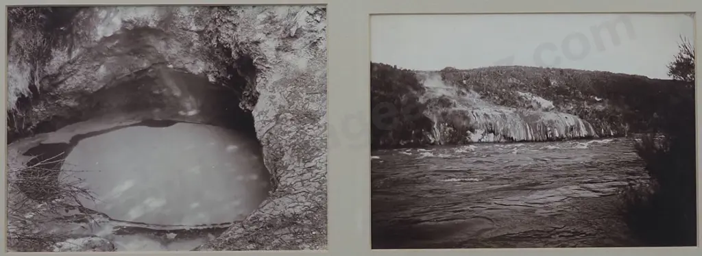 UNKNOWN Photographer  - White Terraces & 3 other 19th Century Photos - c.1880-84 Image 1++