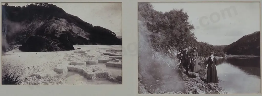 UNKNOWN Photographer  - White Terraces & 3 other 19th Century Photos - c.1880-84 Image 1++