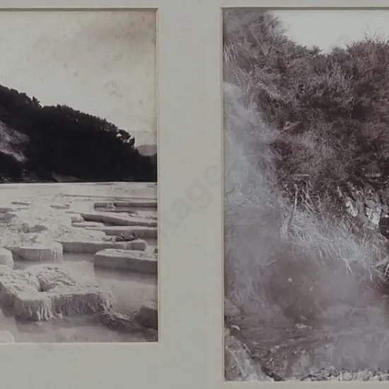UNKNOWN Photographer  - White Terraces & 3 other 19th Century Photos - c.1880-84