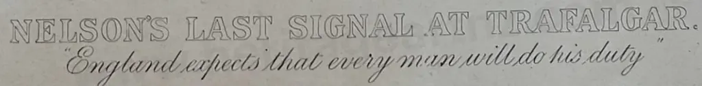 DAVIDSON, Thomas (1842-1919) - Nelson's Last Signal at Trafalgar Image 1++