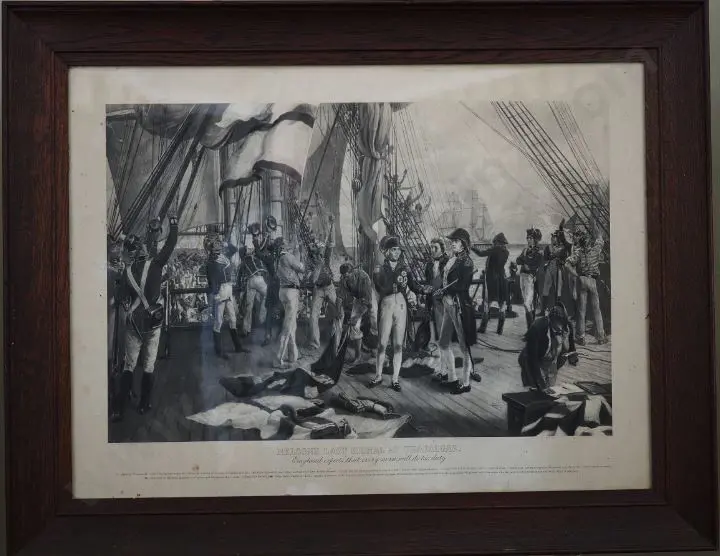 DAVIDSON, Thomas (1842-1919) - Nelson's Last Signal at Trafalgar Image 1++