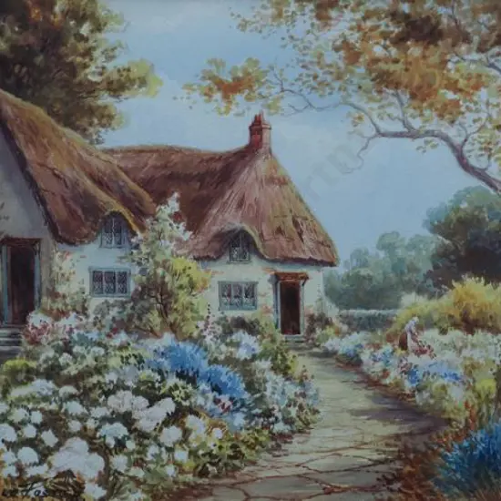 FOSTER, Harold (19th Cent.) - A Cottage Garden, Hampshire