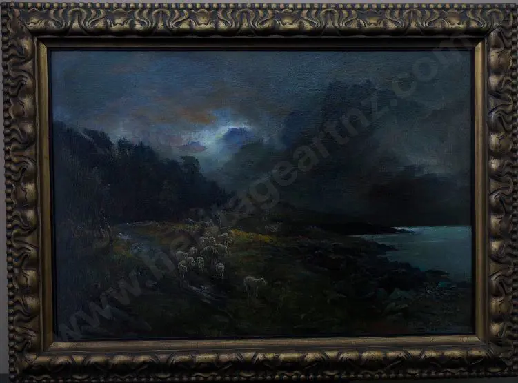 MADDEN, John MacIntosh (1856-1923) - Sheep Station at Lake Wakatipu Image 1++