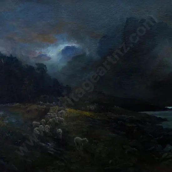 MADDEN, John MacIntosh (1856-1923) - Sheep Station at Lake Wakatipu
