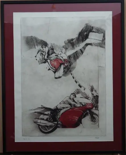 MOCKET, J. (21st Cent.) - Two Motorcyclists Image 1++