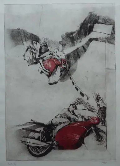 MOCKET, J. (21st Cent.) - Two Motorcyclists Image 1++